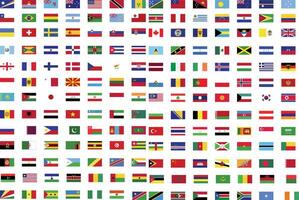 the flags of the world are shown in this image vector