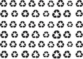 a pattern of recycling symbols on a white background vector