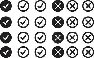 check mark icon set illustration vector