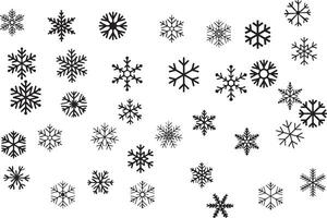 snowflakes are arranged in a pattern on a white background vector