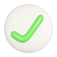 3D checkmarks icon. Ideal for confirmation, approval and success concepts. tick marks symbols, Simple, clean and modern design. positive affirmation. png