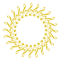 Circle Shape Created by Musical Notation Icon Symbol, can use for Logo, Pictogram, Emblem, Decoration, Ornate, Cover, Framework or Graphic Design Element. png