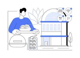 Design hotel stay isolated cartoon illustrations. vector