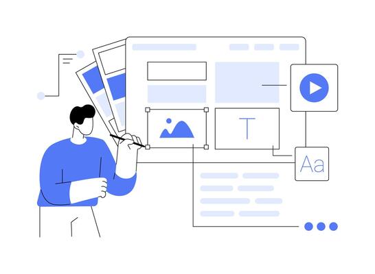 Visual design isolated cartoon illustrations.