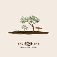 World Environment Day, Environmental Awareness, Action for a Greener Planet vector