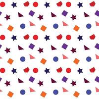 Colorful Geometric Shape Seamless Pattern Abstract Background Design. vector
