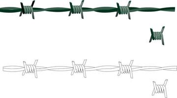 barbed wire for property review vector
