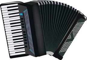 An accordion is shown on a white background vector