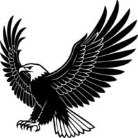 Eagle front view with wings fully spread wide vector