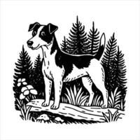 Fox Standing Forest vector
