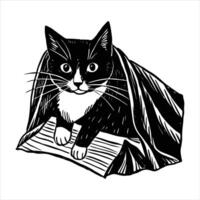 Cat Under Sheets Stock vector