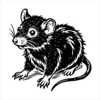Rat Bathtub With Bubbles vector