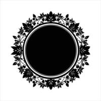 circle frame silhouette vector