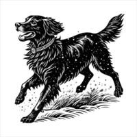 Flatcoated Retriever Joy vector