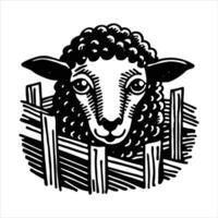 Sheep Jumping Over Fence vector