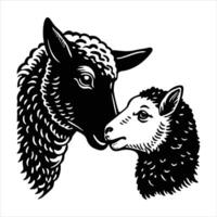 Sheep With Unique Nose vector