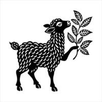 Sheep Standing on Hind Legs vector