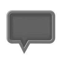 empty 3D icon speech bubble vector