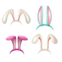 icon of mask with rabbit shape ears set vector