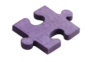Interlocking Puzzle Piece with Rounded Cutouts for Easy Matching Isolated on Transparent Background png