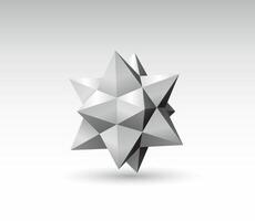 3d geometric object design elemen vector