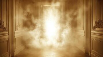 Smokefilled Doorway An Ethereal Passage to Mystery photo