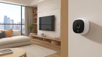 Smart Home Security Camera in a Modern Apartment photo