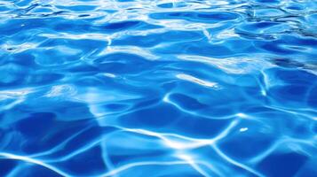 Abstract Azure Waters Sunlit Ripples and Reflections Calming Blue Surface Serene Aquatic Texture photo