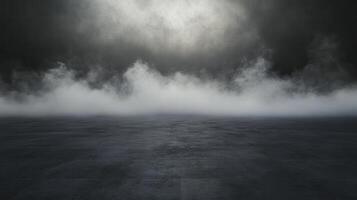 Abstract Darkscape Concrete Ground and Ethereal Fog photo
