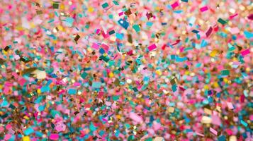 Celebration Confetti Burst A Kaleidoscope of Colors and Joyful Festivities in a Glittering Display photo