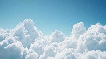 Aerial View Stunning White Clouds Against a Vast Blue Sky a Dreamy and Serene Landscape photo