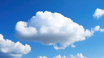 Fluffy White Clouds Floating in a Brilliant Blue Sky A Beautiful Day for Dreamers and Sky Gazers photo