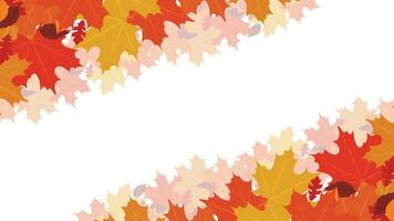 Autumn Sale Banner with Gradient Leaves Pattern on White Background vector
