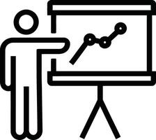 Business Presentation with Growth Chart vector