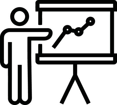 Business Presentation with Growth Chart