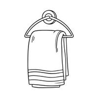 A towel hanging on a hook vector