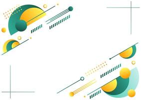 abstract geometric background with yellow and green shapes vector