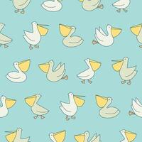 Pelican Seamless Pattern Background for Print Fabric Surface Fashion Wrapping vector