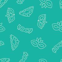 Outline Carnival Mask Pattern Repeat Seamless for Wallpaper Background Cover Packaging vector