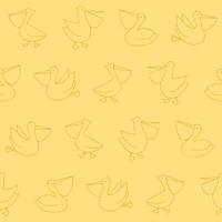 Outline Pelican Seamless Pattern Background for Print Fabric Surface Fashion Wrapping vector
