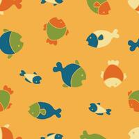 Fish Seamless Pattern Background for Surface Print Fabric Fashion Wrapping vector