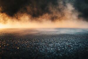 Dark Surface with Hazy Orange Illumination photo