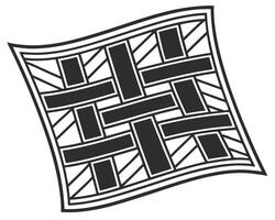 Abstract black and white woven pattern design representing graphic art and geometric shapes for background use vector