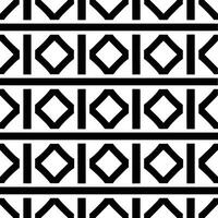 Black and white geometric repeating pattern a symmetrical seamless design with diamonds and arrows vector