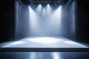stage with spotlight and spotlight on stage photo