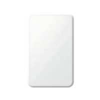 White rectangular tray isolated on transparent background png