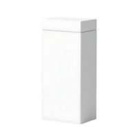 White rectangular box mockup isolated on transparent background png