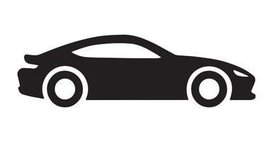 Modern and stylish side view car silhouette icon. Perfect for graphic and web. vector