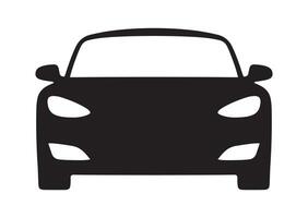 Front view silhouette car icon. Perfect for graphic and web. vector