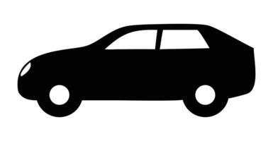 Stylish and modern side view car silhouette icon. Perfect for graphic and web. vector